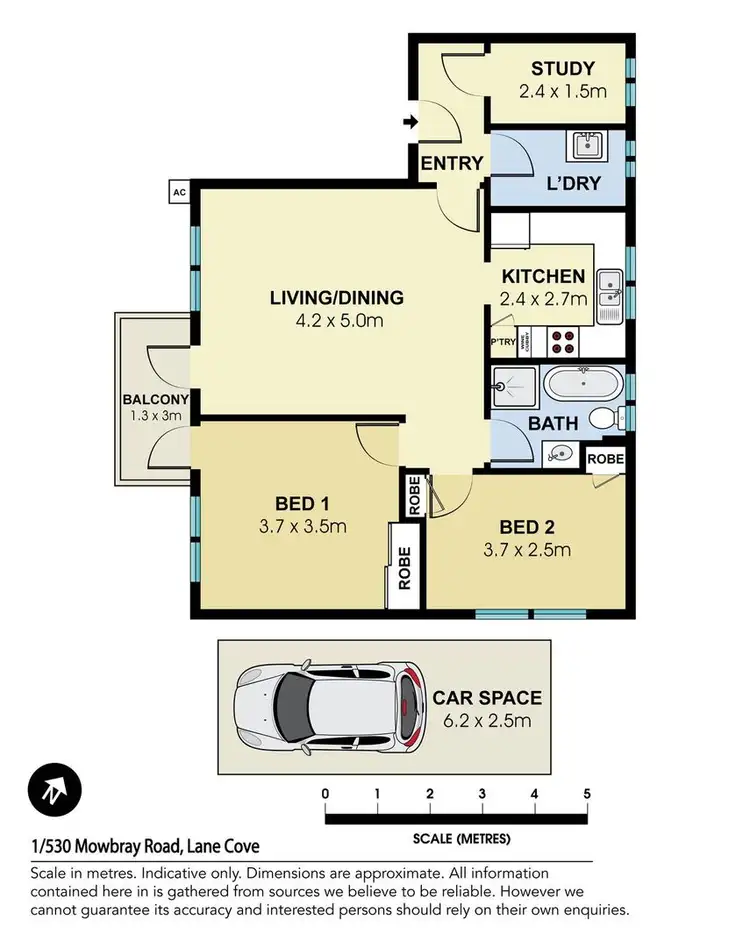 Floorplan of Homely apartment listing, 1/530 Mowbray Road, Lane Cove North NSW 2066