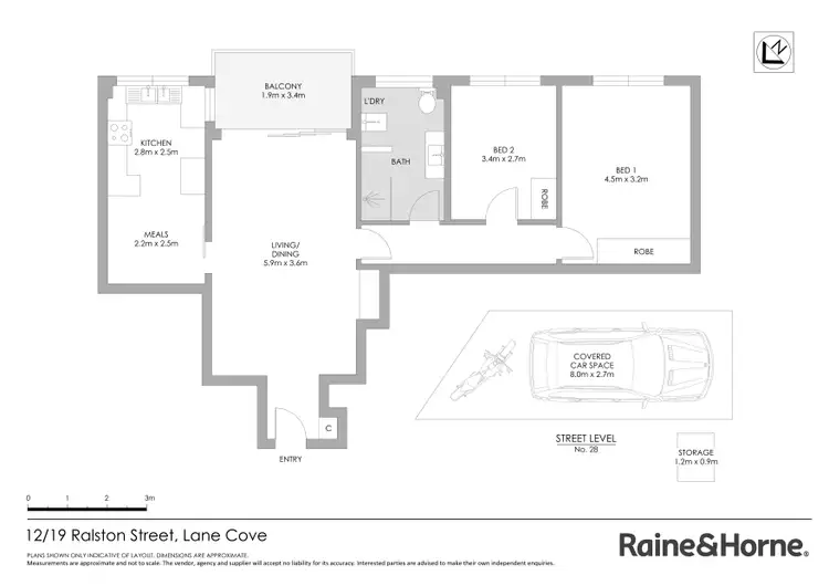 Floorplan of Homely apartment listing, 12/19 Ralston Street, Lane Cove NSW 2066