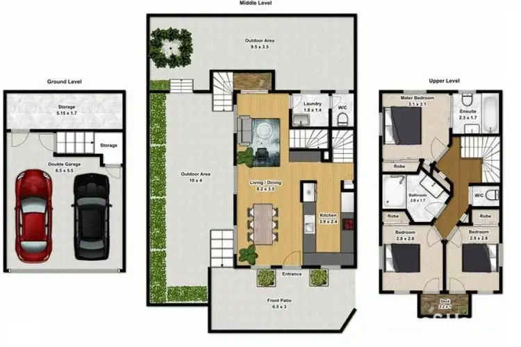 Floorplan of Homely townhouse listing, 8/136 Central Avenue, Indooroopilly QLD 4068
