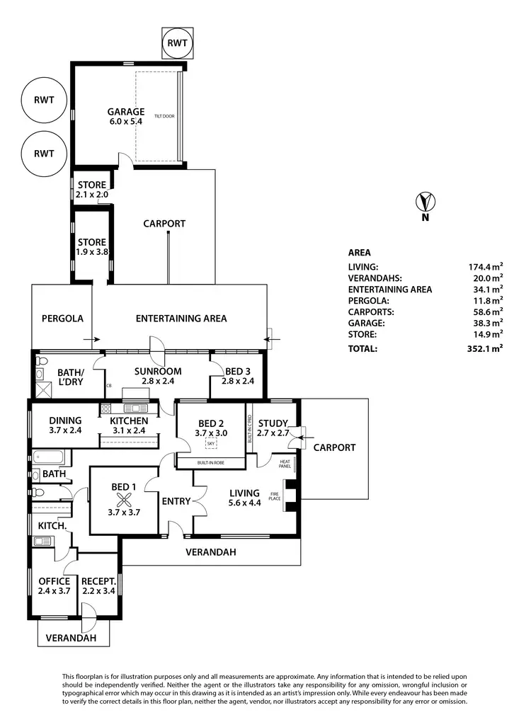 Floorplan of Homely house listing, 70 Mawson Road, Meadows SA 5201