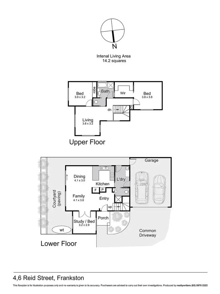 Floorplan of Homely townhouse listing, 4/6 Reid Street, Frankston VIC 3199