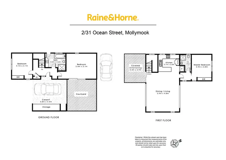 Floorplan of Homely townhouse listing, 2/31 Ocean Street, Mollymook NSW 2539