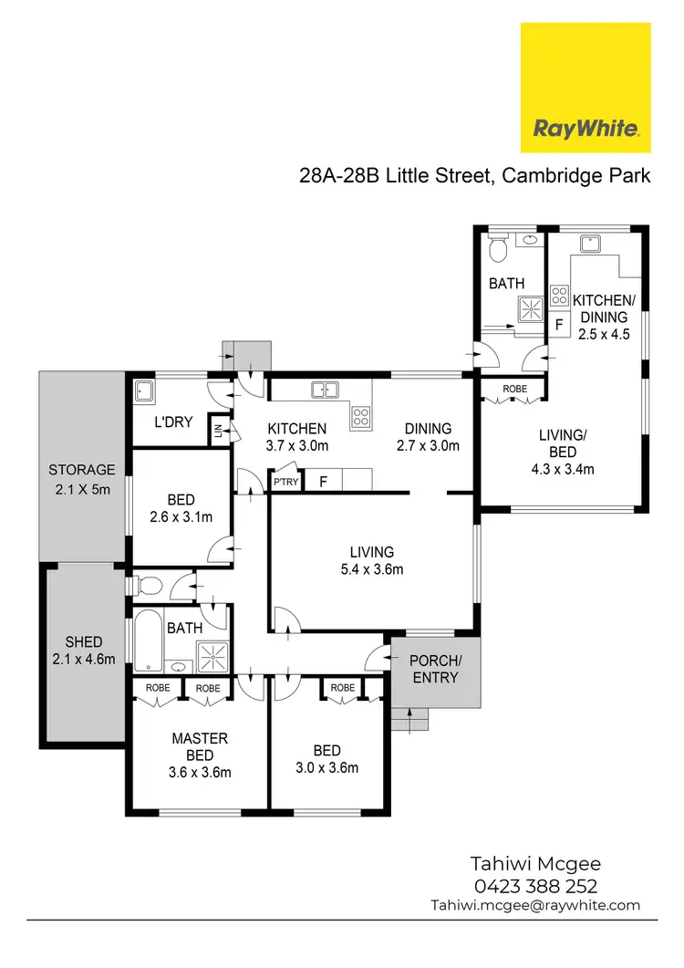 Floorplan of Homely house listing, 28a & 28b Little Street, Cambridge Park NSW 2747