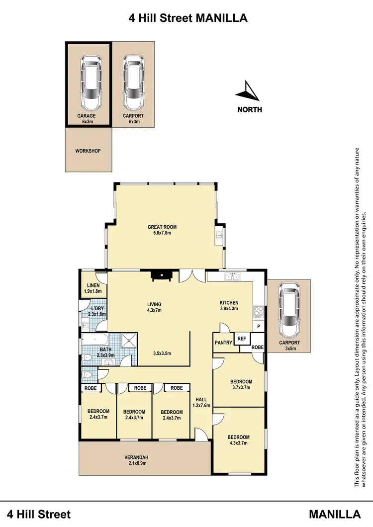 Floorplan of Homely house listing, 4 Hill Street, Manilla NSW 2346