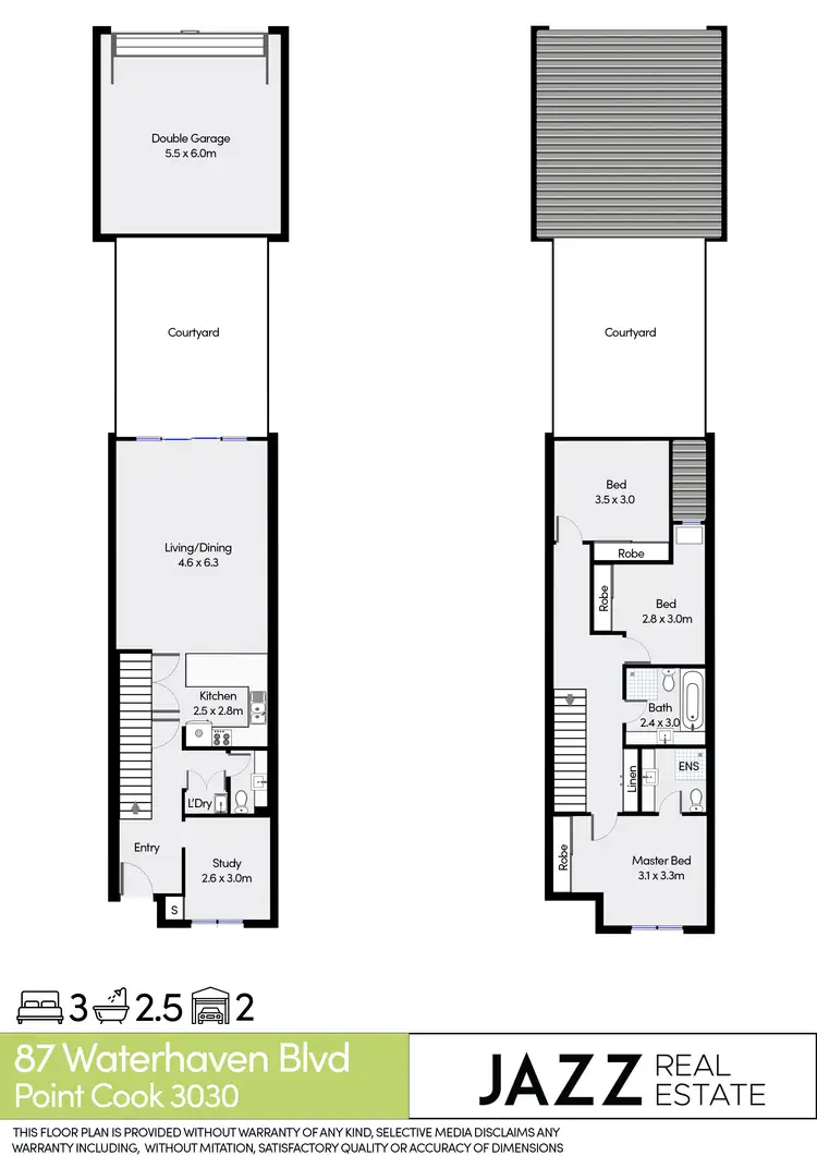 Floorplan of Homely townhouse listing, 87 Waterhaven Boulevard, Point Cook VIC 3030