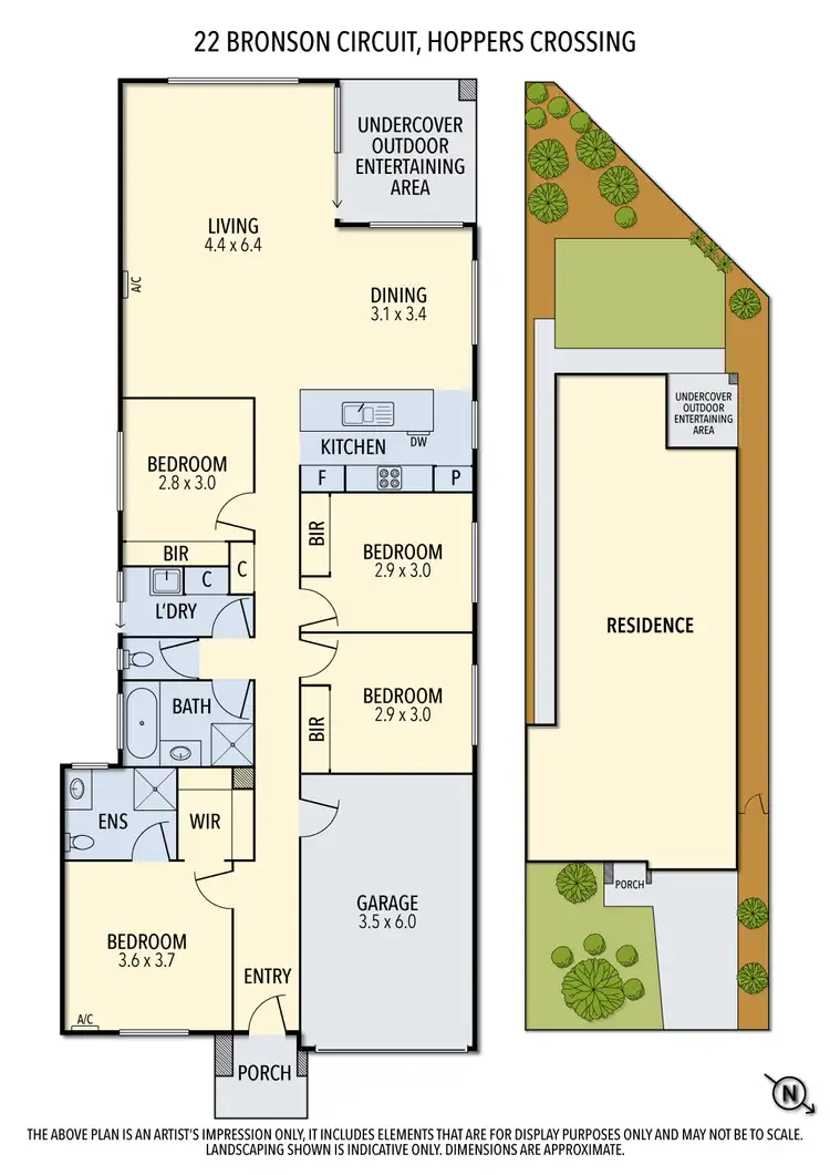 Floorplan of Homely house listing, 22 Bronson Circuit, Hoppers Crossing VIC 3029
