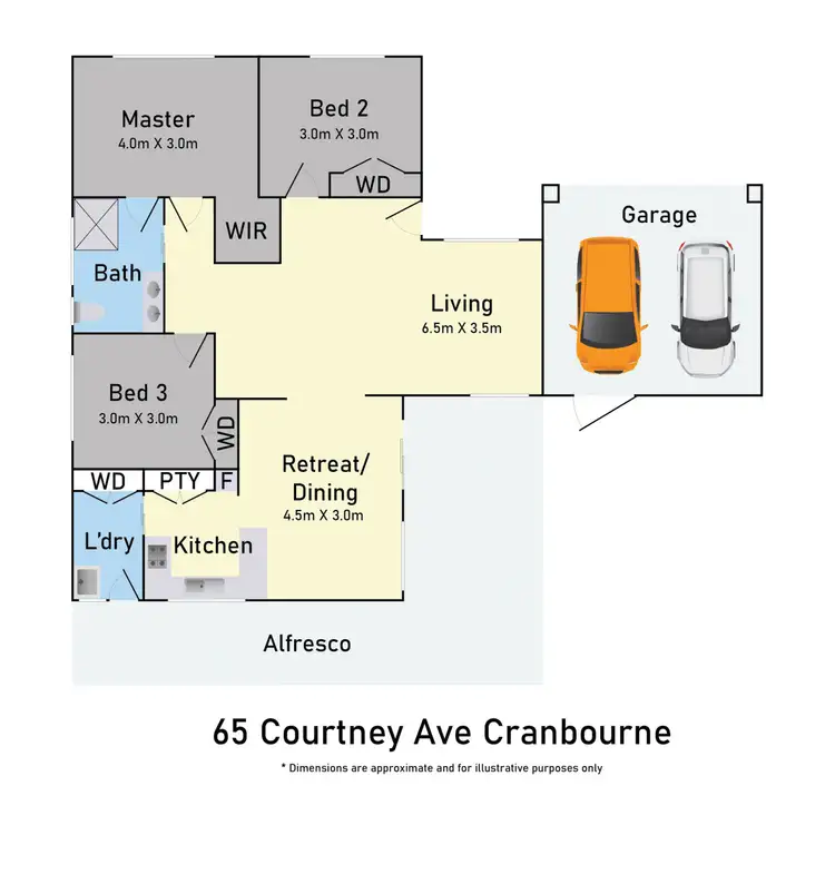 Floorplan of Homely house listing, 65 Courtenay Avenue, Cranbourne North VIC 3977