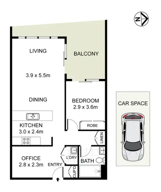 Floorplan of Homely apartment listing, 403/4 Saxby Close, Botany NSW 2019