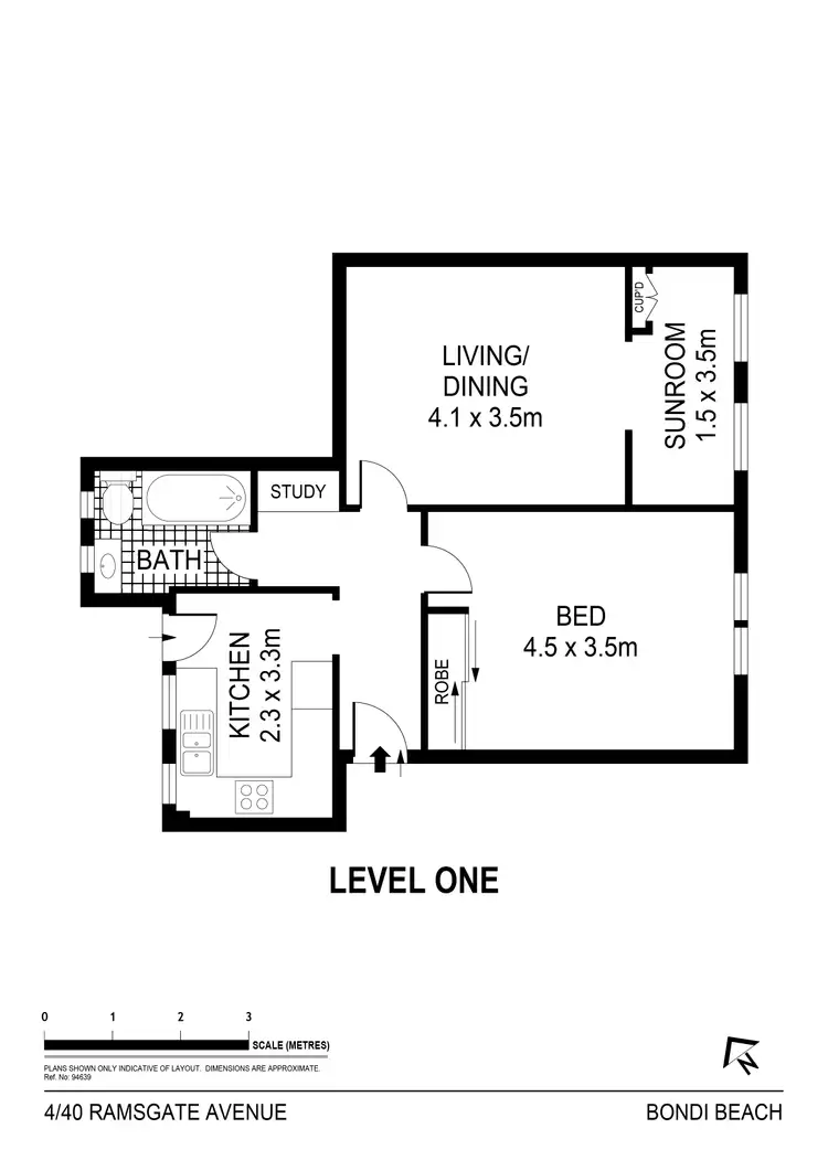 Floorplan of Homely apartment listing, 4/40-42 Ramsgate Avenue, Bondi Beach NSW 2026