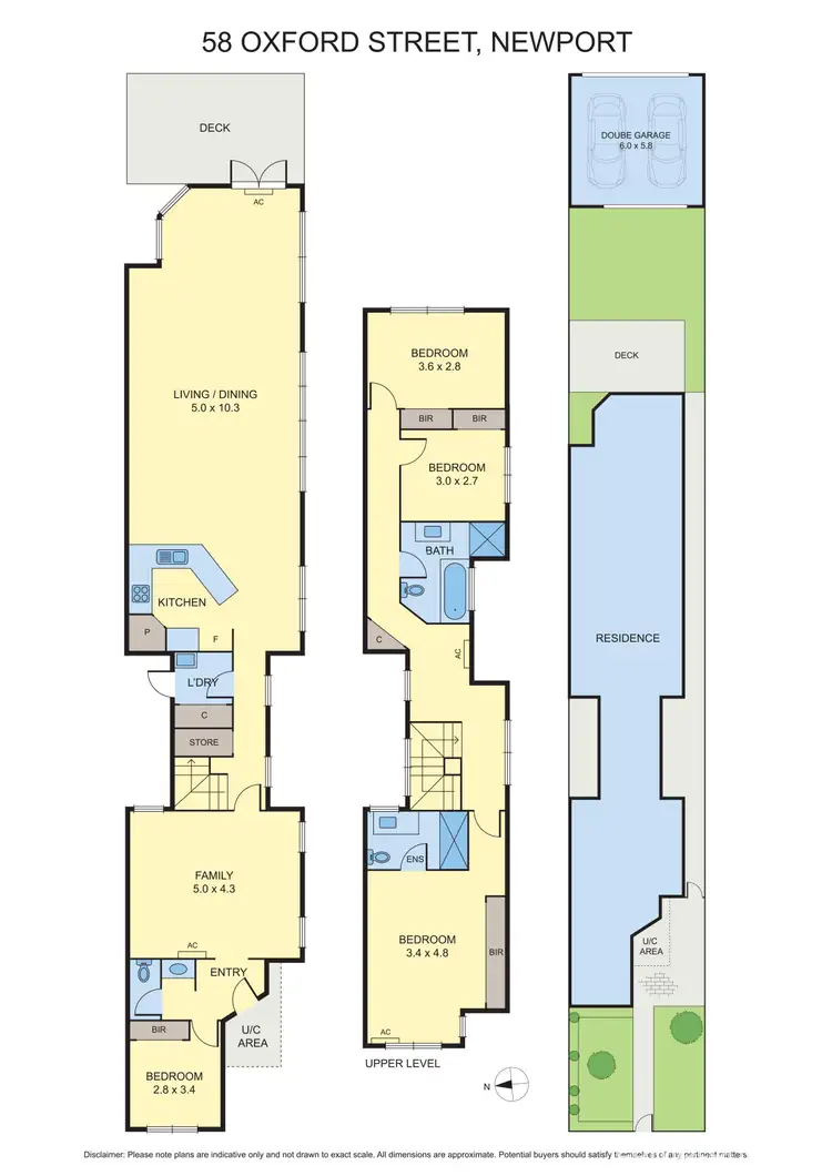 Floorplan of Homely townhouse listing, 58 Oxford Street, Newport VIC 3015