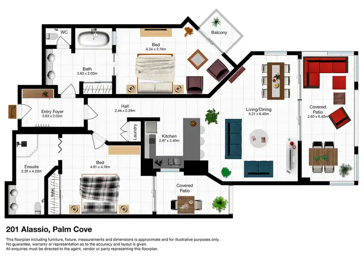 Floorplan of Homely apartment listing, 201/139-141 Williams Esplanade, Palm Cove QLD 4879