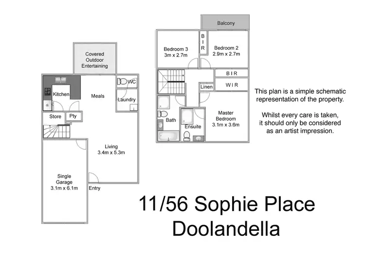 Floorplan of Homely townhouse listing, 11/56 Sophie Place, Doolandella QLD 4077