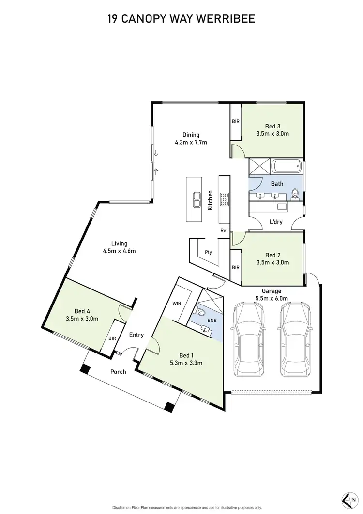 Floorplan of Homely house listing, 19 Canopy Way, Werribee VIC 3030
