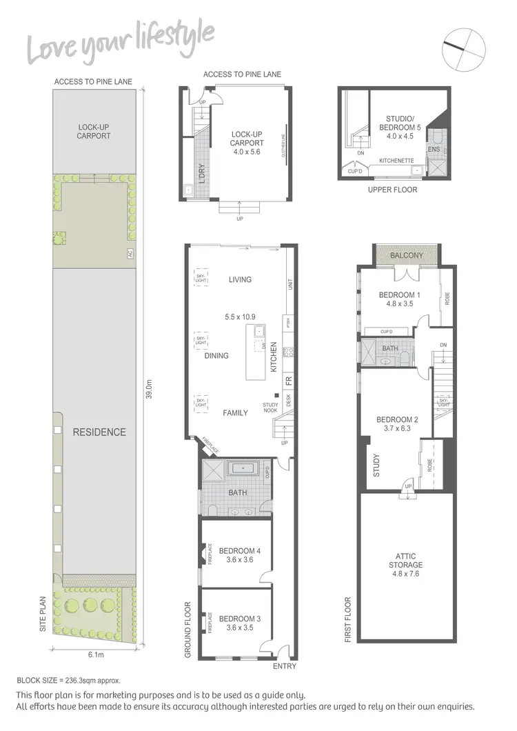 Floorplan of Homely house listing, 91 Burren Street, Newtown NSW 2042