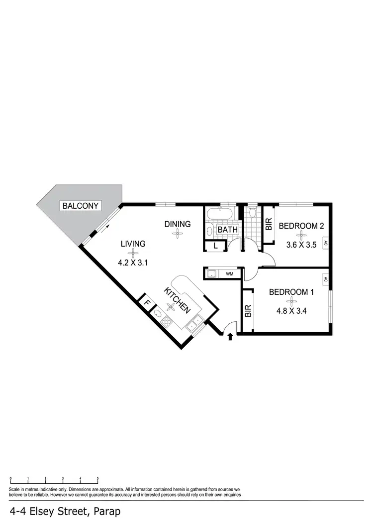 Floorplan of Homely unit listing, 4/4 Elsey Street, Parap NT 820