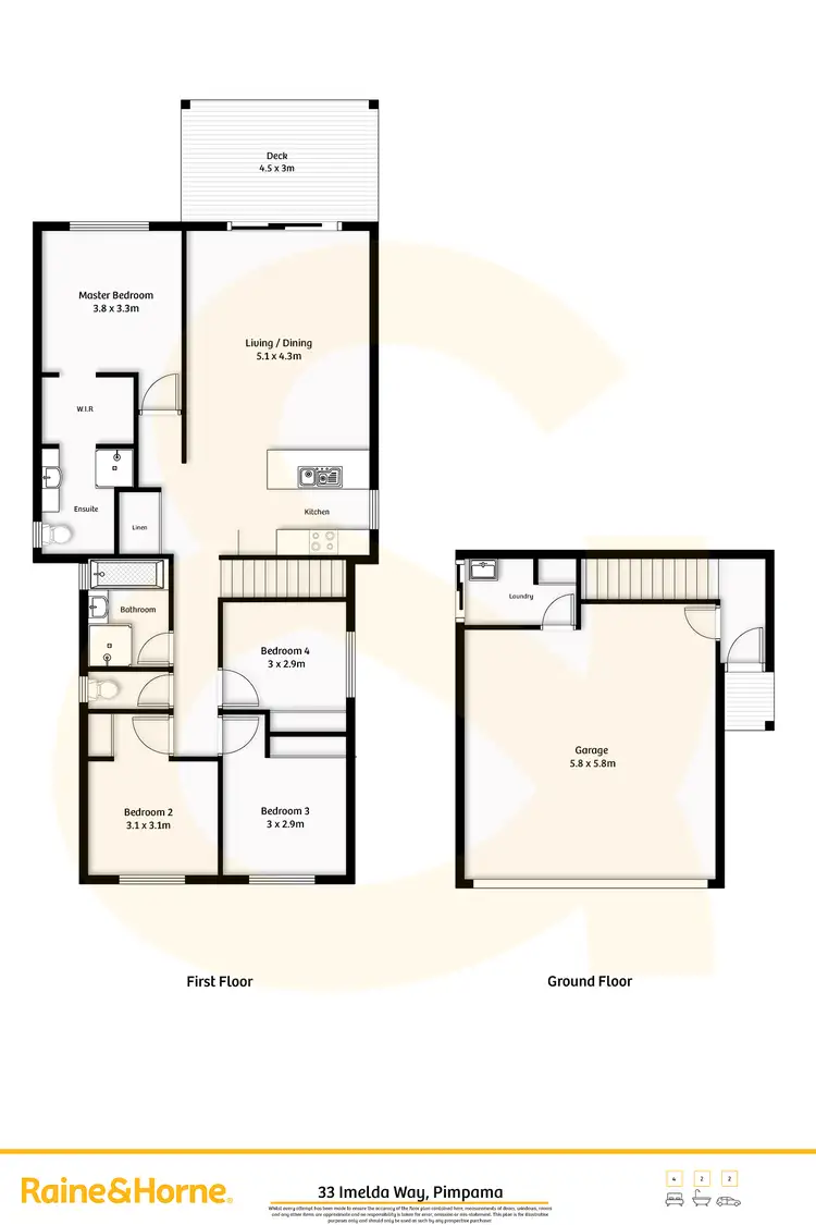Floorplan of Homely house listing, 33 Imelda Way, Pimpama QLD 4209