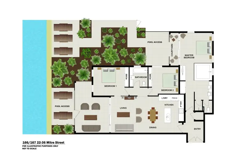 Floorplan of Homely apartment listing, 166-167/22-36 Mitre Street, Port Douglas QLD 4877