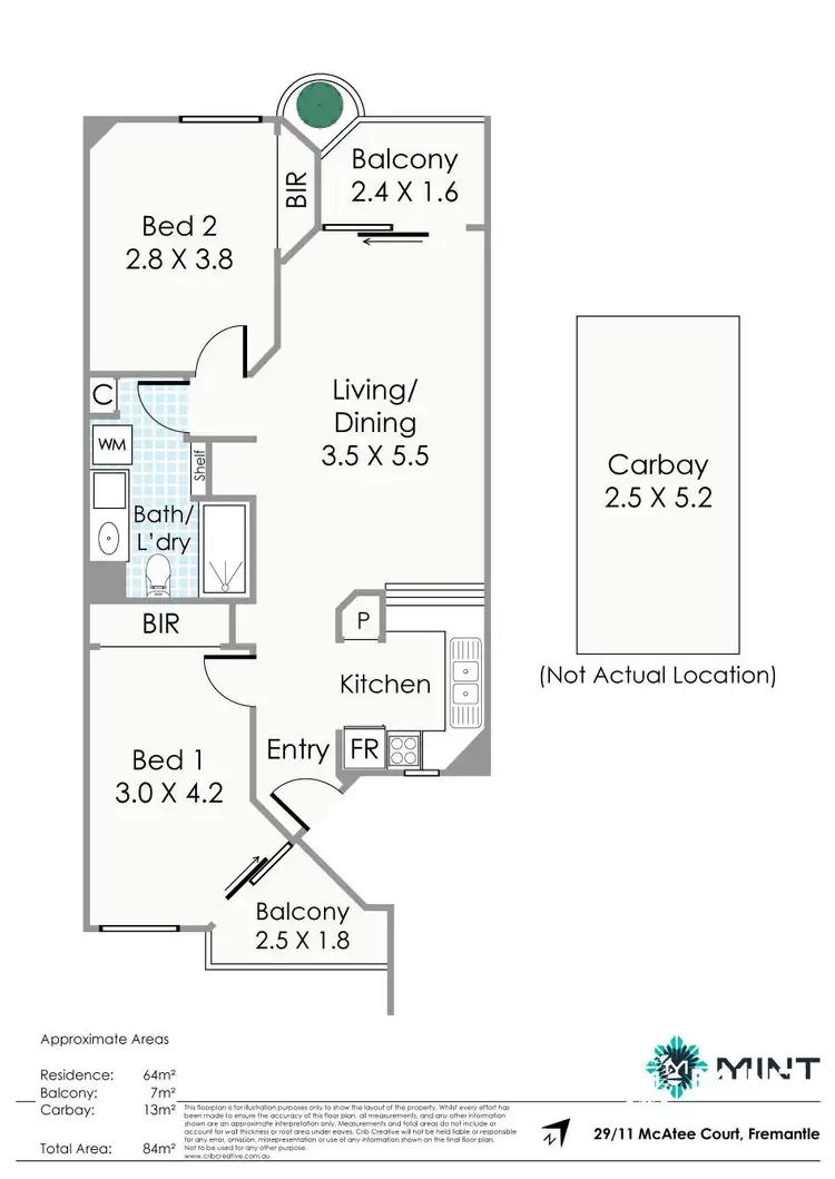 Floorplan of Homely apartment listing, 29/11 McAtee Court, Fremantle WA 6160
