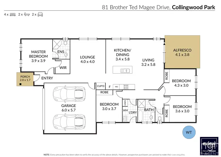 Floorplan of Homely house listing, 81 Br Ted Magee Drive, Collingwood Park QLD 4301