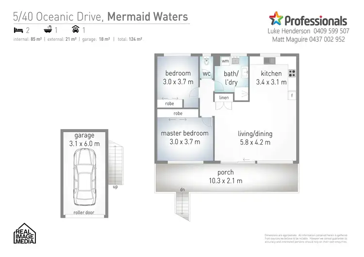 Floorplan of Homely unit listing, 5/40 Oceanic Drive, Mermaid Waters QLD 4218
