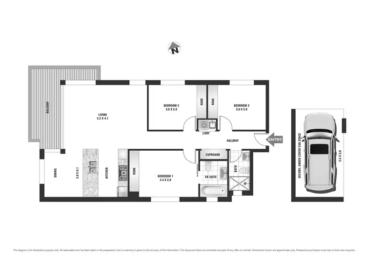 Floorplan of Homely apartment listing, 3/547 Old South Head Road, Rose Bay NSW 2029