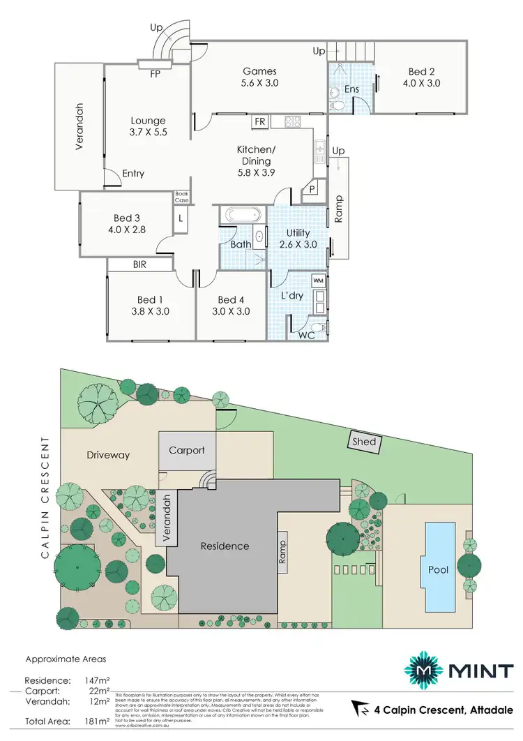 Floorplan of Homely house listing, 4 Calpin Crescent, Attadale WA 6156