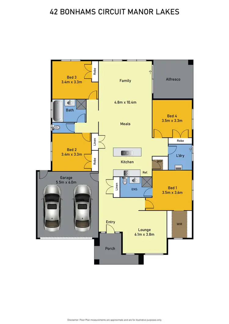 Floorplan of Homely house listing, 42 Bonhams Circuit, Manor Lakes VIC 3024