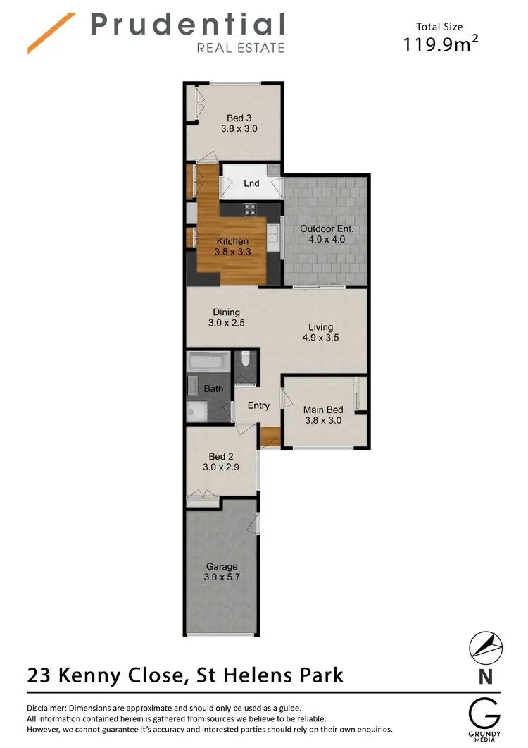 Floorplan of Homely semi-detached listing, 23 Kenny Close, St Helens Park NSW 2560