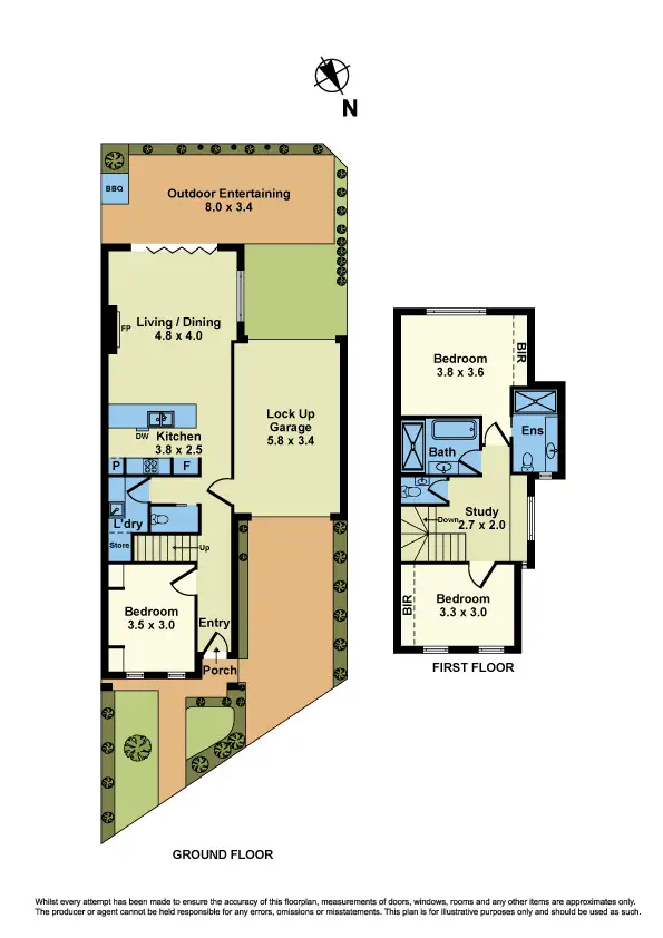 Floorplan of Homely townhouse listing, 1B Brunel Street, South Kingsville VIC 3015