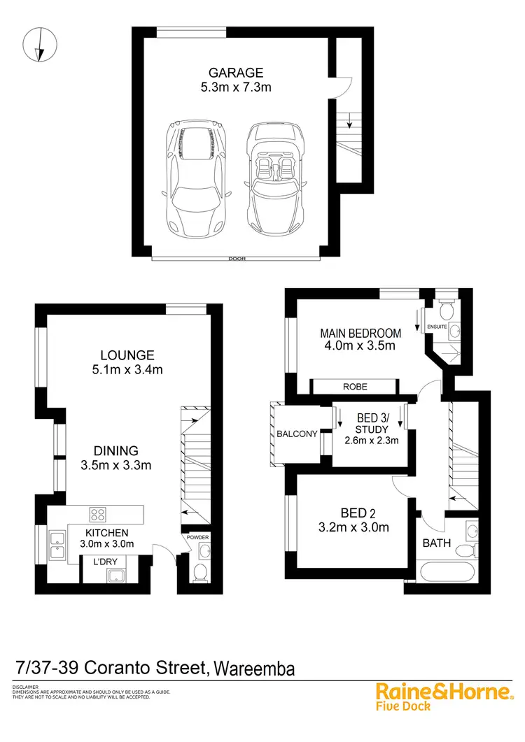 Floorplan of Homely townhouse listing, 7/37-39 Coranto Street, Wareemba NSW 2046