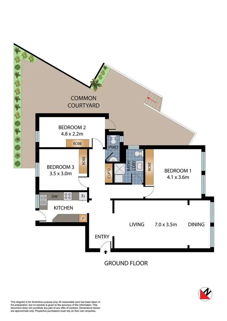 Floorplan of Homely apartment listing, 1/42 Yarranabbe Road, Darling Point NSW 2027