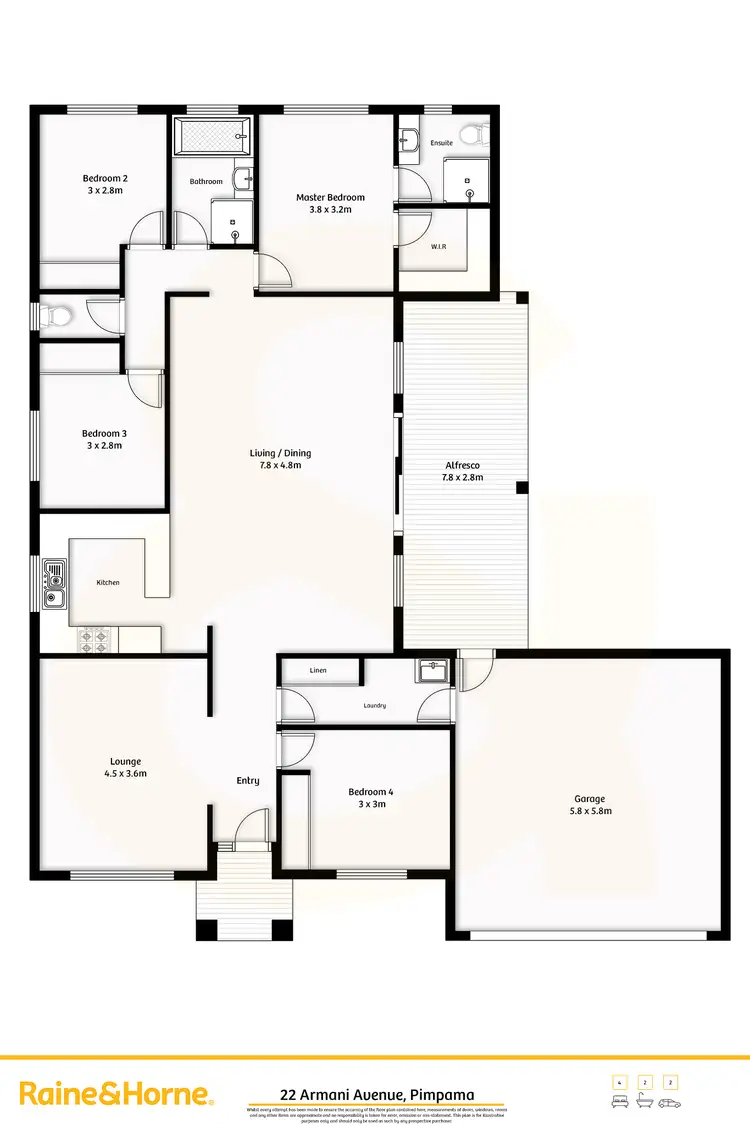 Floorplan of Homely house listing, 22 Armani Avenue, Pimpama QLD 4209