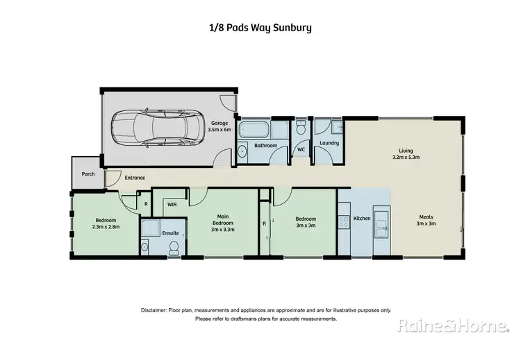 Floorplan of Homely house listing, 1/8 Pads Way, Sunbury VIC 3429