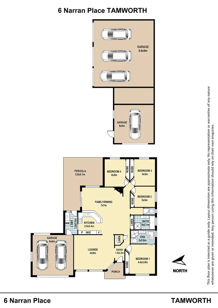 Floorplan of Homely house listing, 6 Narran Place, Tamworth NSW 2340