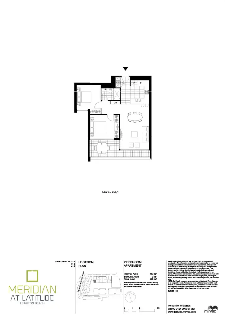 Floorplan of Homely apartment listing, 314/17 Freeman Lp, North Fremantle WA 6159