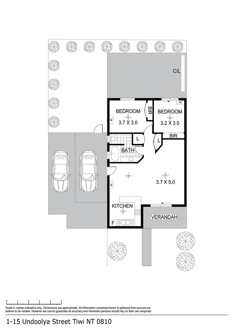 Floorplan of Homely unit listing, 1/15 Undoolya Street, Tiwi NT 810