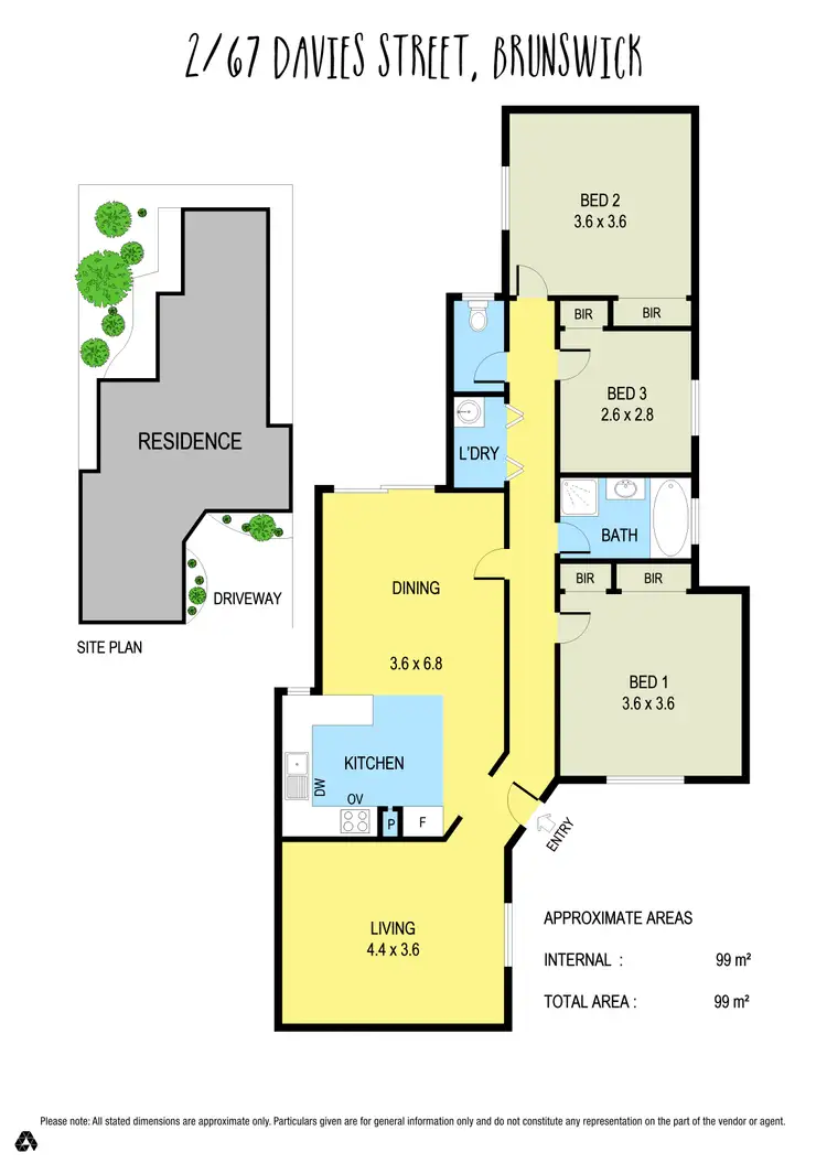 Floorplan of Homely unit listing, 67A Davies Street, Brunswick VIC 3056
