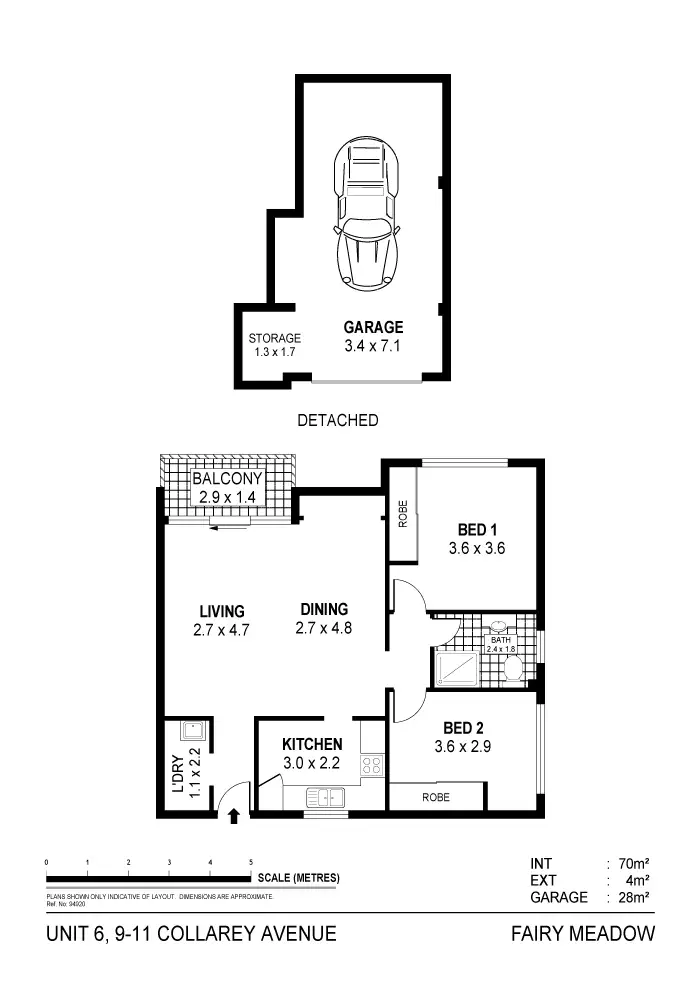 Floorplan of Homely unit listing, 6/9-11 Collaery Avenue, Fairy Meadow NSW 2519