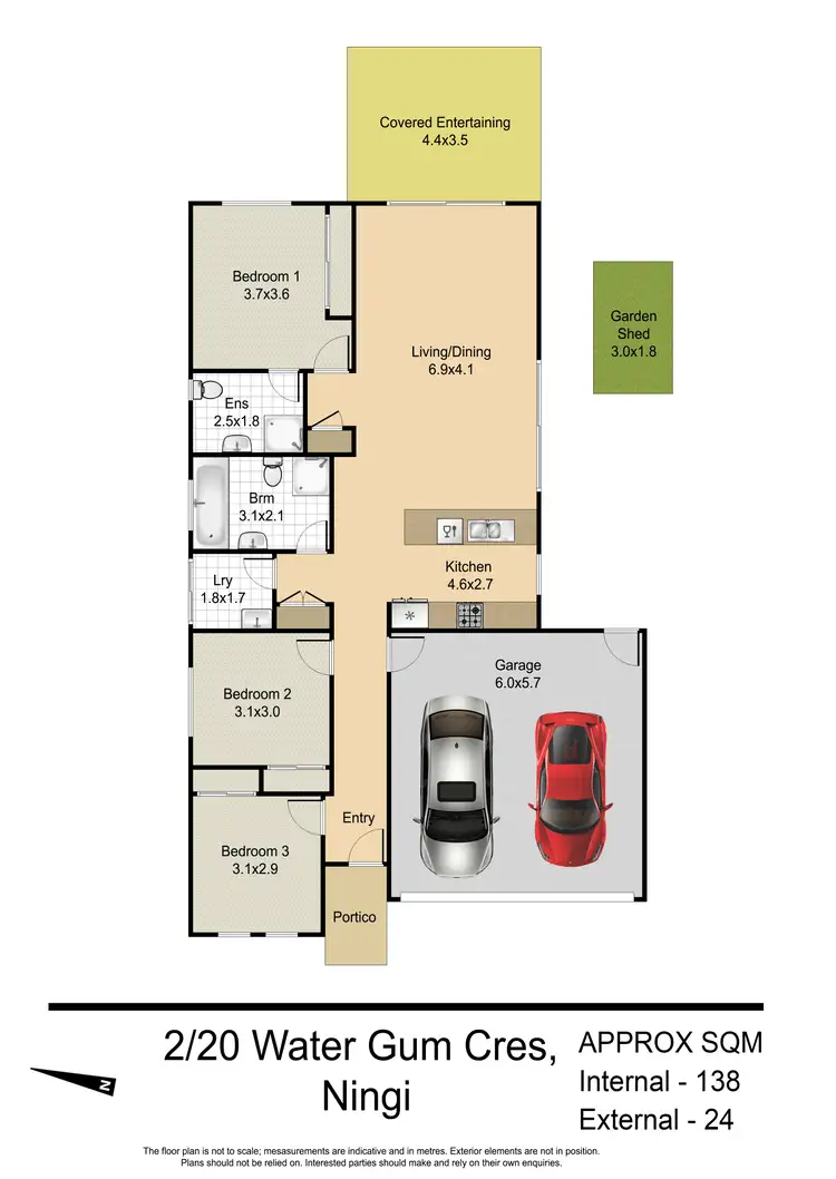 Floorplan of Homely unit listing, 2/20 Water Gum Crescent, Ningi QLD 4511