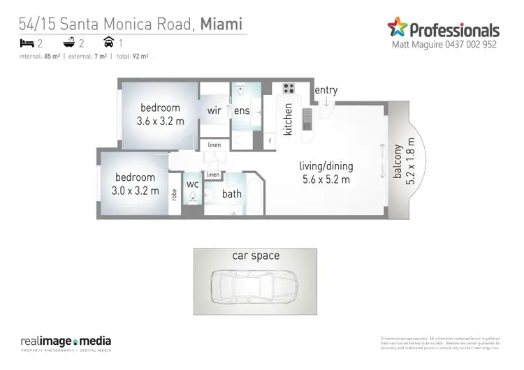 Floorplan of Homely unit listing, 54/15 Santa Monica Road, Miami QLD 4220