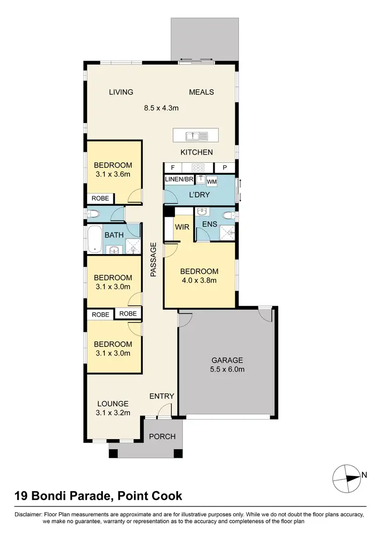 Floorplan of Homely house listing, 19 Bondi Parade, Point Cook VIC 3030