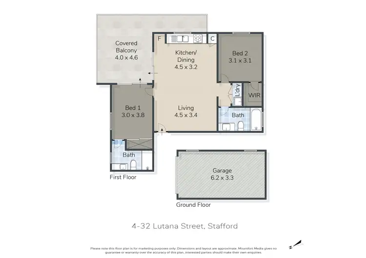 Floorplan of Homely unit listing, 4/32 Lutana Street, Stafford QLD 4053