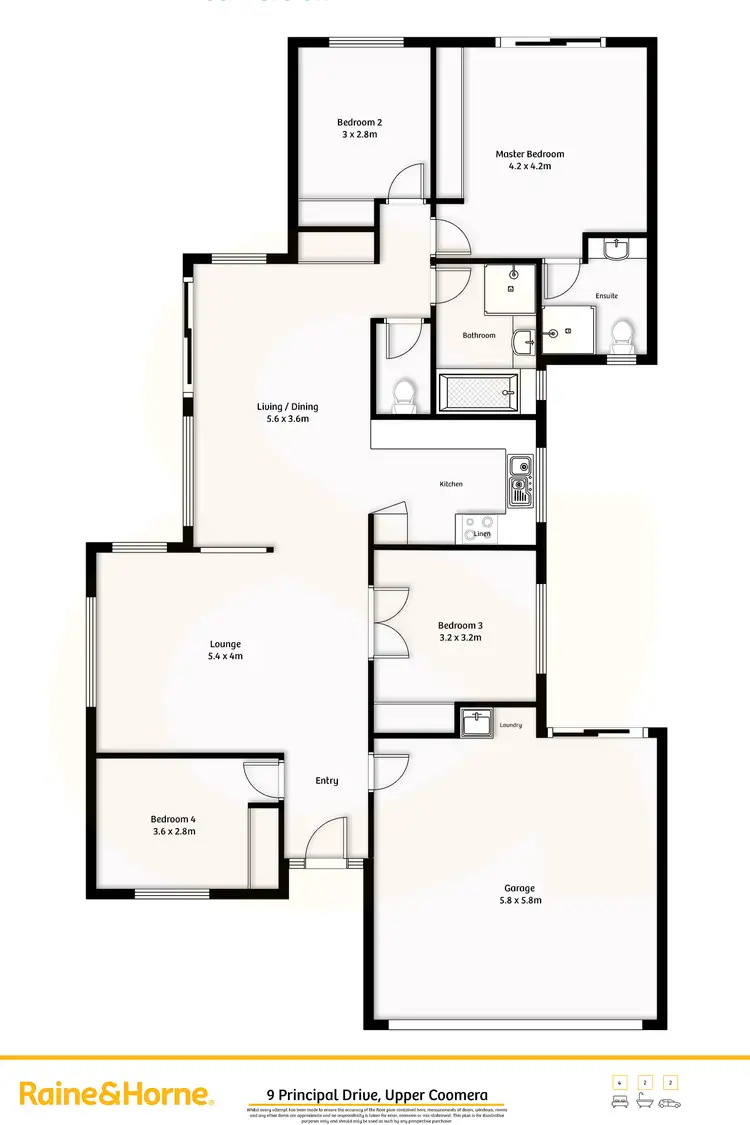 Floorplan of Homely house listing, 9 Principal Drive, Upper Coomera QLD 4209