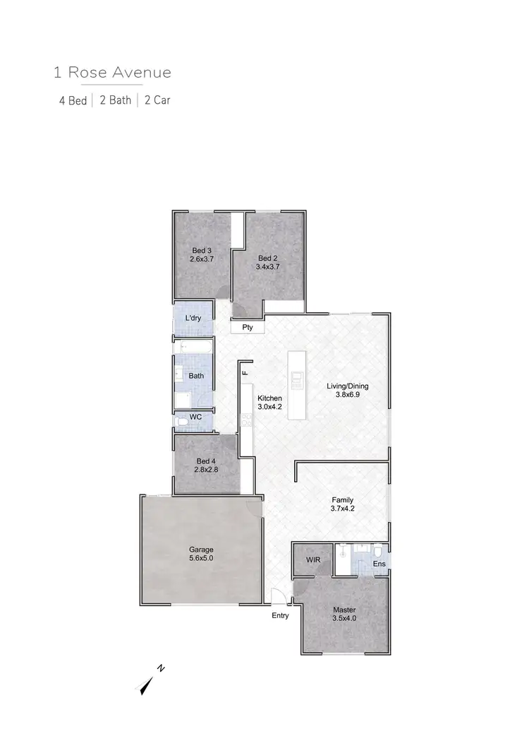 Floorplan of Homely house listing, 1 Rose Avenue, Springfield Lakes QLD 4300
