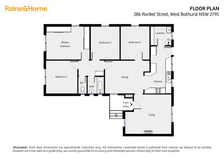 Floorplan of Homely house listing, 286 Rocket Street, West Bathurst NSW 2795
