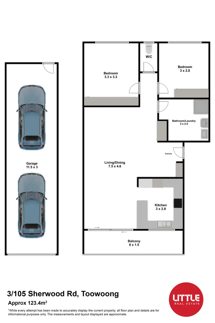 Floorplan of Homely apartment listing, 3/105 Sherwood Road, Toowong QLD 4066