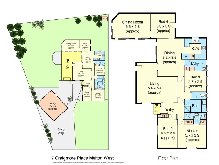 Floorplan of Homely house listing, 7 Craigmore Place, Melton West VIC 3337