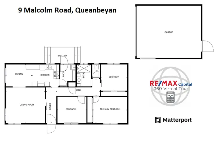 Floorplan of Homely house listing, 9 Malcolm Road, Queanbeyan NSW 2620