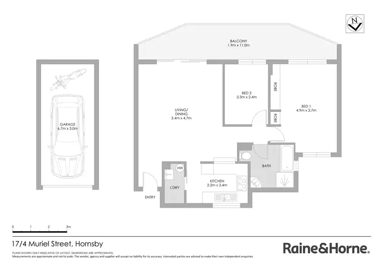 Floorplan of Homely apartment listing, 17/4-6 Muriel Street, Hornsby NSW 2077