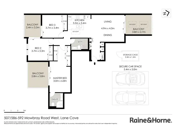 Floorplan of Homely apartment listing, 507/586-592 Mowbray Road West, Lane Cove NSW 2066
